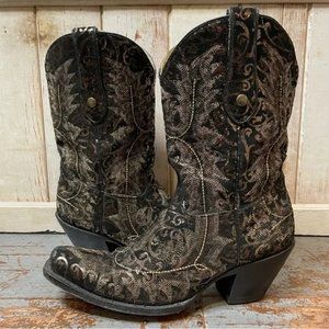 Corral Metallic Antique Filagree Print Cowboy Boots